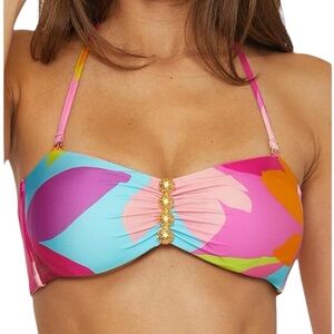 TRINA TURK Women's Standard Lilleth Bandeau Bikini Top separates size 4 NWT